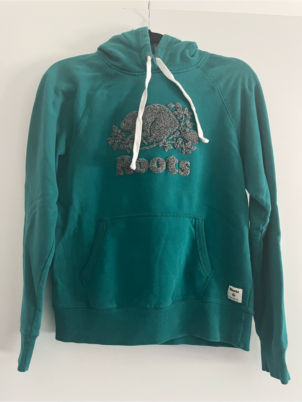 Roots Teal Green Hoodie Sweatshirt for women